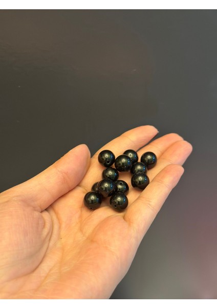 12 Adet Siyah Delikli Cam Boncuk Set 0,80 mm fiyatları