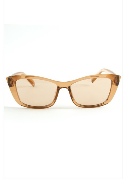 Allzey Kare Çerçeveli Güneş Gözlüğü-Açık Kahverengi