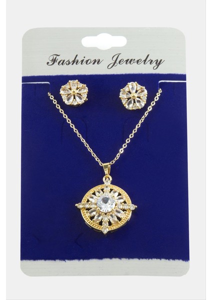 Çiçek Zirkon Taşlı Set Kolye fiyatları
