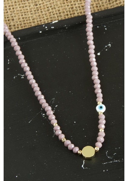 Nazar Metal Aparatlı Dorika Kristal Kolye modelleri