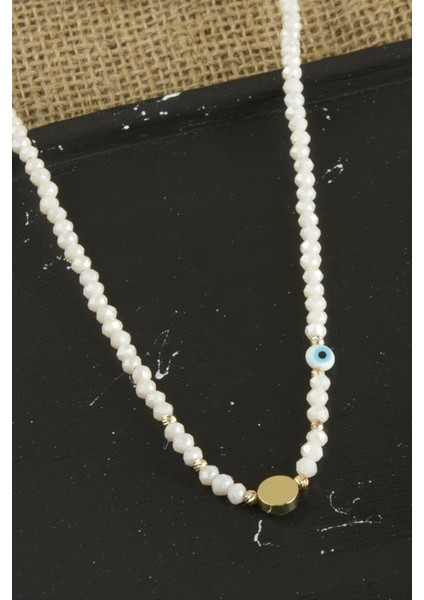 Nazar Metal Aparatlı Dorika Kristal Kolye indirimleri