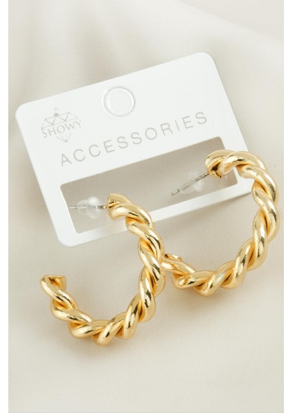 Burgulu Trend Halka Metal Küpe fiyatları