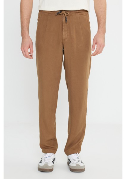 Erkek Regular Fit Düz Paça Camel Chino Pantolon - W221266211 fiyatları