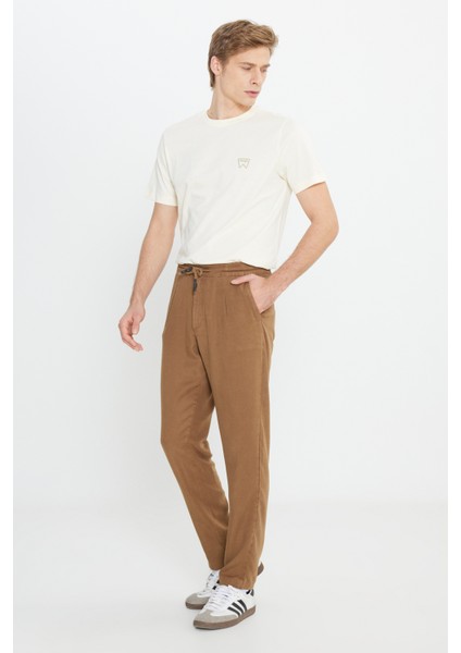 Erkek Regular Fit Düz Paça Camel Chino Pantolon - W221266211 fırsatları