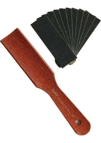 Ahşap Topuk Törpüsü 745 + 10 Törpü Kağıdı, Profesyonel Bakım Seti