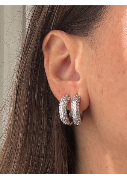 Bym Modeli Küpe Gümüş Renk modelleri