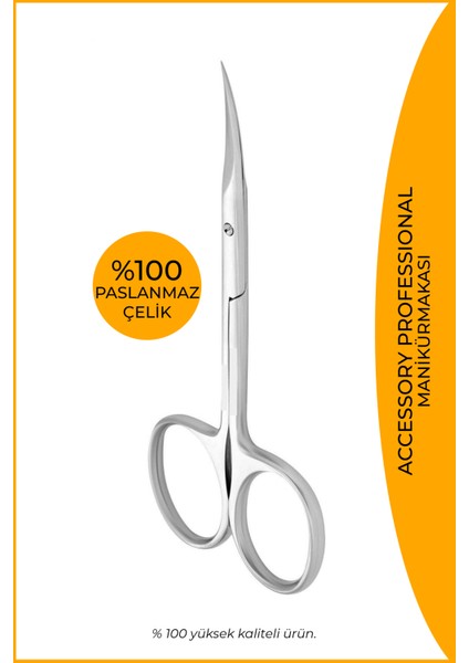 Altın Renkli Paslanmaz Çelik Manikür Makası, Dayanıklı ve Şık Tasarım