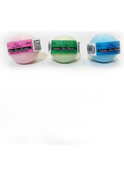 Nemli ve Pürüzsüz Ayaklar Için 3'lü Pedikür Nem Bombası Seti
