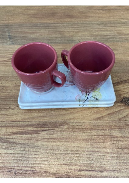 Keramika 2 Kişilik Kahve Takımı 4 Parça – Lal Desen fırsatları