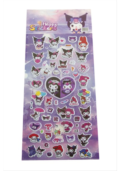 Allzey Çzgflm Karakteri Kabartmalı Sticker-Mor