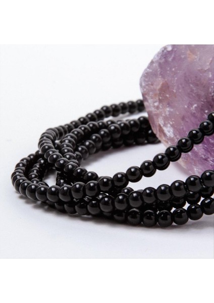 Allzey Parlak Onix 4 Mm-Siyah