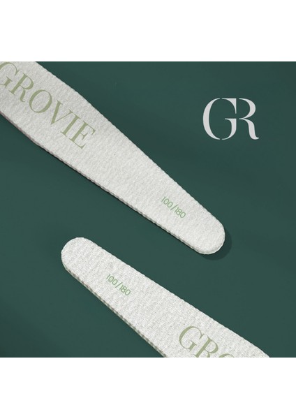 100/180 Grit Oval Tırnak Törpüsü, 25 Adet, Manikür ve Pedikür Için Uygun