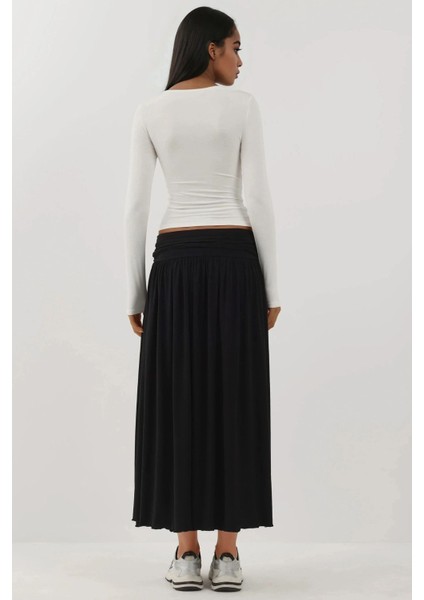 Kadın Soft Uzun Kollu Vücudu Saran Üst Busem Collection White indirimleri