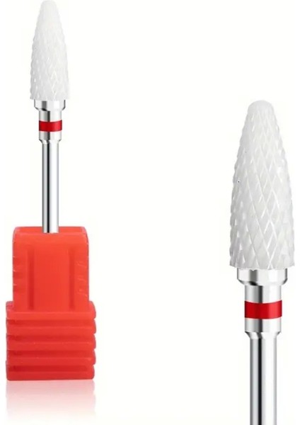 Seramik Konik Freze Ucu – Orta Kalınlık (Kırmızı)