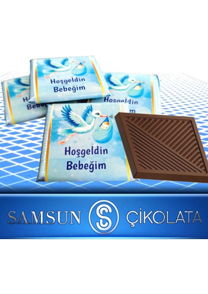 Angelo Chocolate 72 Adet İsim Kuşaklı Erkek Bebek Çikolatası