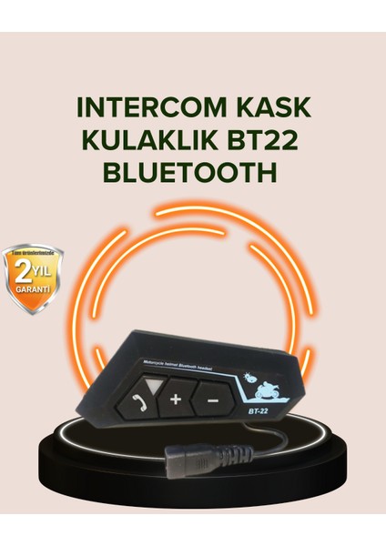 Allzey Bluetooth 5.0 Motosiklet Kask Kulaklık Eller Serbest ve Müzik Özellikli