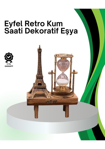 Allzey Dekoratif Kum Saati – Ahşap Malzeme, Hediyelik Masa Aksesuarı