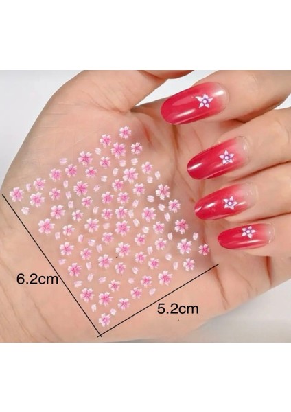3 Adet Mini (6 x 5 Cm) Rastgele Desenli Kabartmalı Tırnak Süsleme Stickerı Nail Art Süslemeleri fırsatları