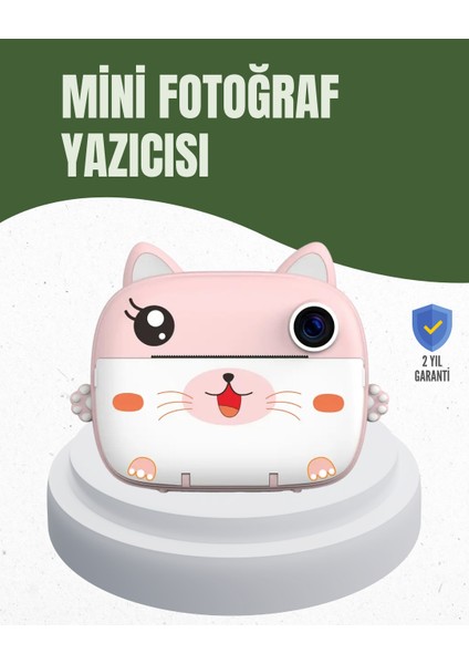 Allzey 64GB Tf Kart Destekli Çoklu Dil Seçeneği Sunan Anında Baskı Kamera