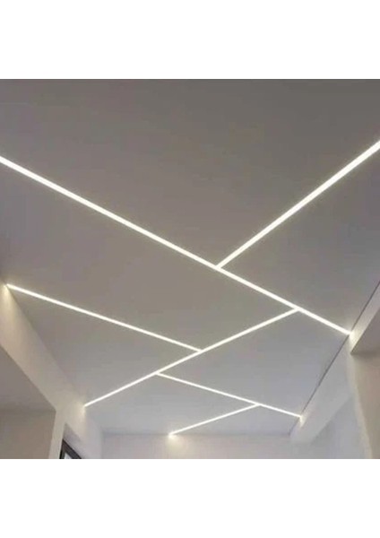 Sıva altı alüminyum LED profil Kanal 11x14mm 1mt. aydınlatma şerit kanalı armatür linear ışık kare kasa