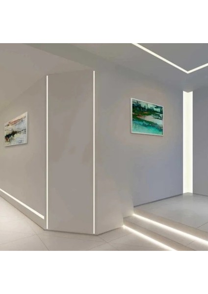 Sıva altı alüminyum LED profil Kanal 11x14mm 1mt. aydınlatma şerit kanalı armatür linear ışık kare kasa