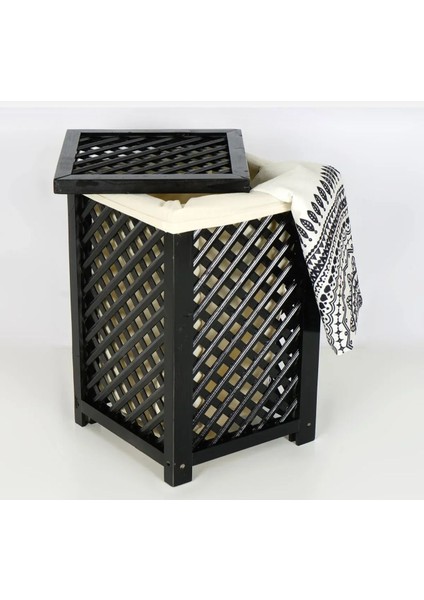 Çamaşır Sepeti, Kirli Sepeti, Ahşap Çamaşır Sepeti, Kapaklı Çamaşır Sepeti