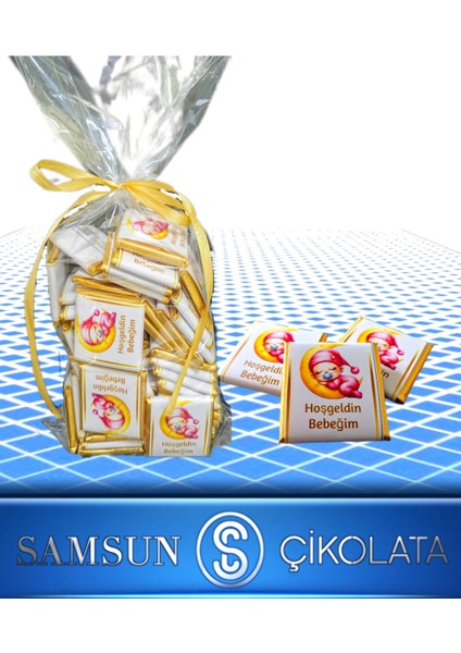 Angelo Chocolate 72 Adet İsim Kuşaklı Kız Bebek Çikolatası