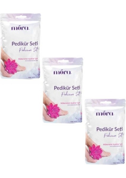 3'lü Pedikür Seti: Çorap, Havlu, Itici ve Törpü ile Rahat Kullanım