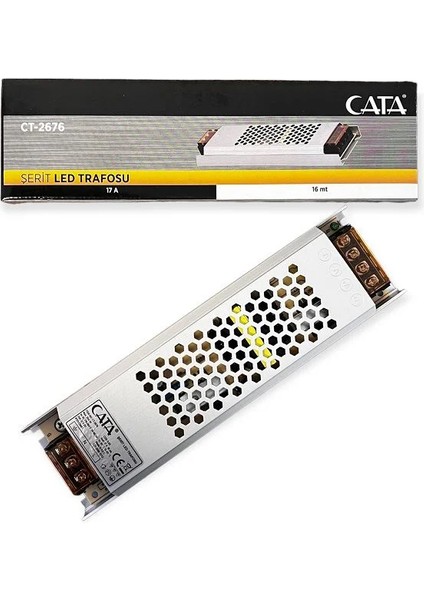CT-2676 200W 17 Amper Adaptör Klemensli Süper Slim Şerit Led Trafosu fırsatları
