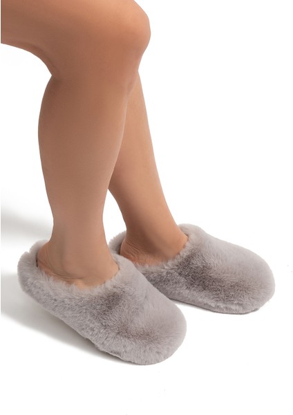 Stone Kadın Peluş Ev Terliği Koyu Bej 37/41