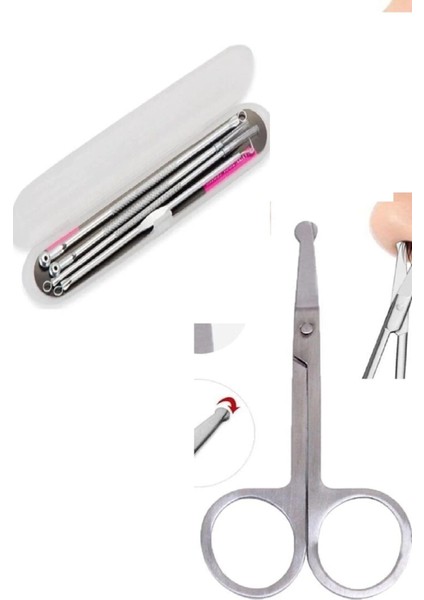 6 Parça Paslanmaz Çelik Sivilce ve Siyah Nokta Temizleme Seti