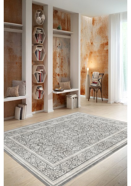 Etnik Temalı Eskitme Dekoratif Makinada Yıkanabilir Halı modelleri