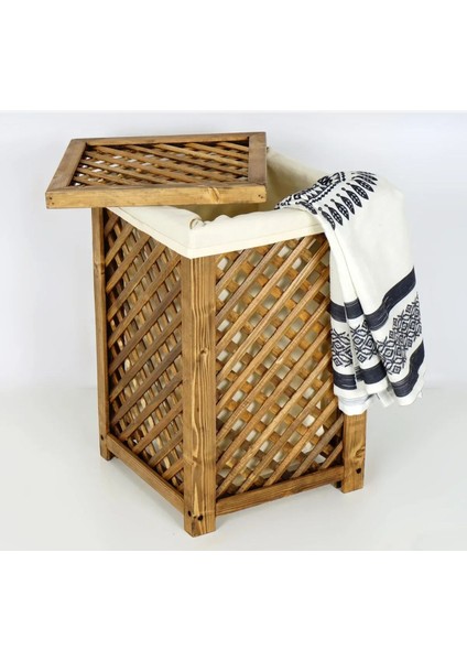 Çamaşır Sepeti, Kirli Sepeti, Ahşap Çamaşır Sepeti, Kapaklı Çamaşır Sepeti