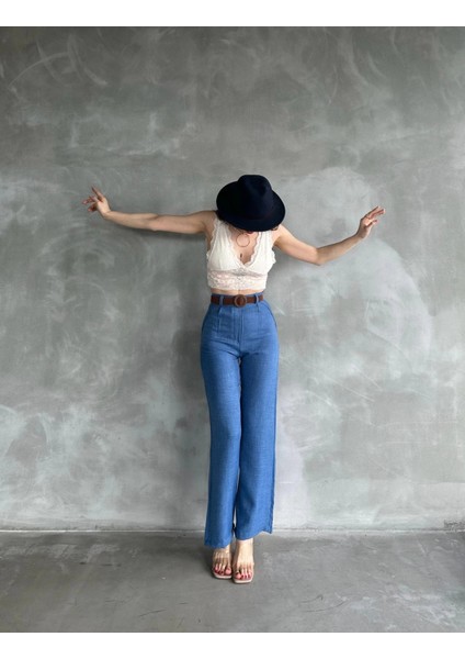 Beli Kemerli Keten Pantolon fiyatları