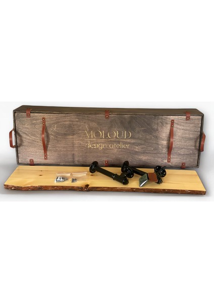 Bold Natural Demir Ayaklı Ahşap Raf fiyatları