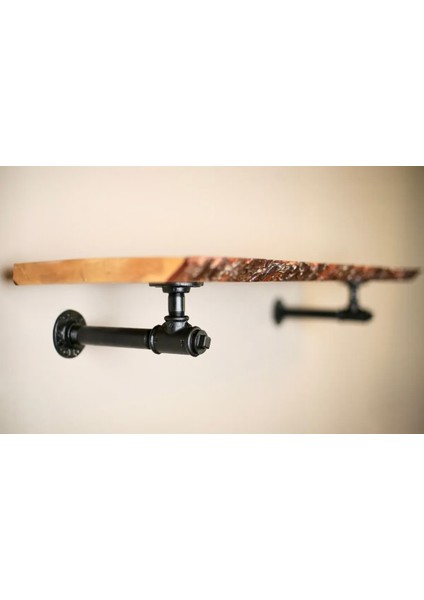 Bold Natural Demir Ayaklı Ahşap Raf fırsatları