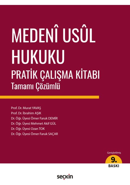 Medeni Usul Hukuku Pratik Çalışma Kitabı Tamamı Çözümlü