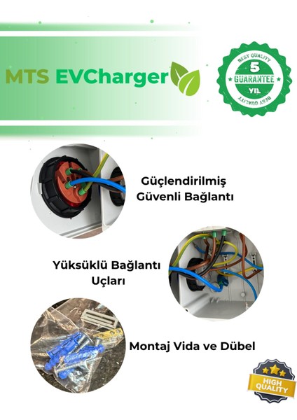 7.4 Kw 3/32 A VIKO Tesla Mavi Adaptör Uyumlu Seyyar Elektrikli Araç Şarj Cihazı Kombinasyon Panosu Kutusu modelleri
