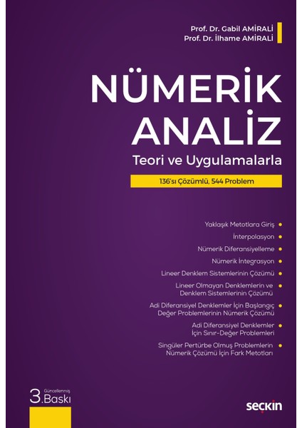 Nümerik Analiz (Teori ve Uygulamalarla) 3. Baskı