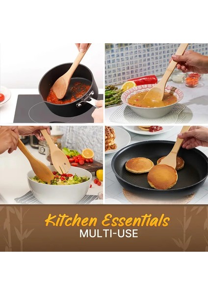 6 Parça Komple Bambu Mutfak Kepçe Seti fiyatları