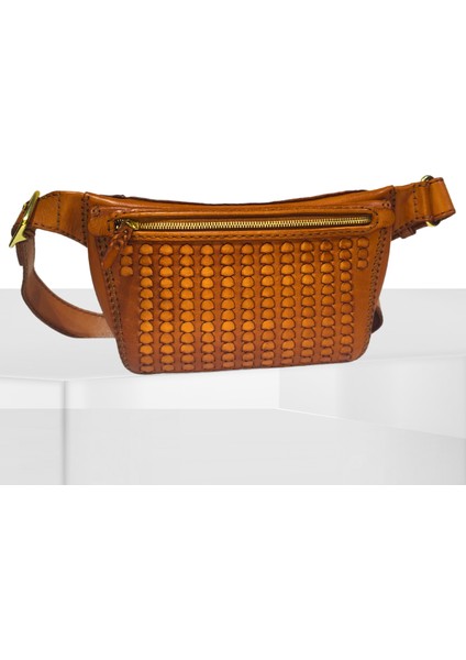 Kadın Handmade Hakiki Deri Bel Çantası Ago