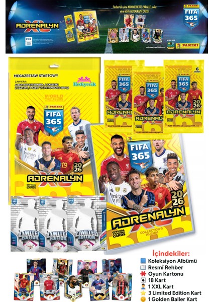 Fifa 365 Adrenalyn Xl 2026 Trading Card Futbolcu Kartları Albümü Set