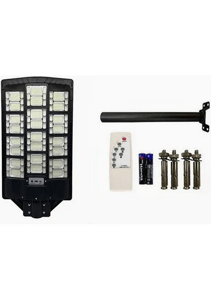 CT-4645 Solar Sokak Lambası 1200W IP65 Uzaktan Kumandalı Güneş Enerjili Beyaz Işık 6400K 12 Saat Aydınlatma