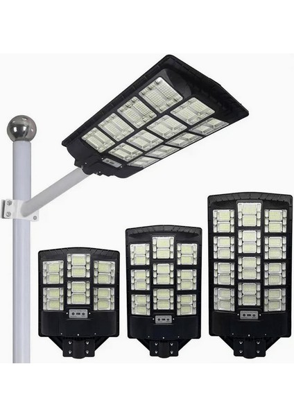 CT-4645 Solar Sokak Lambası 1200W IP65 Uzaktan Kumandalı Güneş Enerjili Beyaz Işık 6400K 12 Saat Aydınlatma