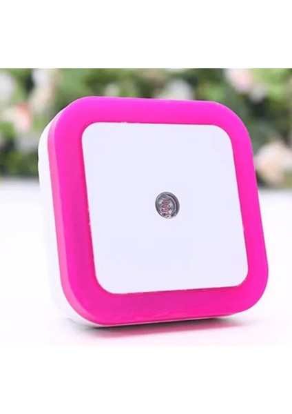 CT-9500 Priz Sistemli Fotoselli Ledli Sensörlü Gece Lambası Pembe Renk