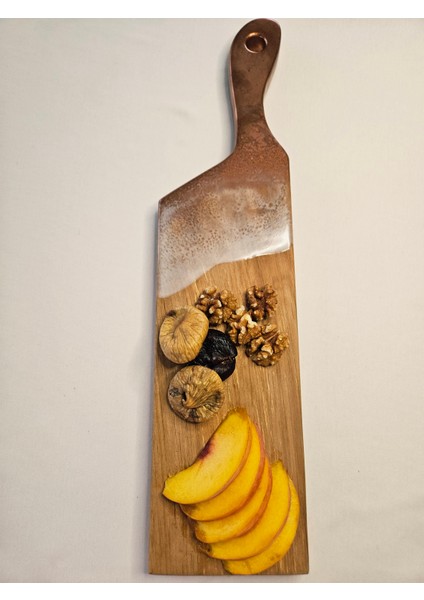 Gürgen Ağacı Özel Tasarım Epoksi Sunumluk – 45X11X2 cm