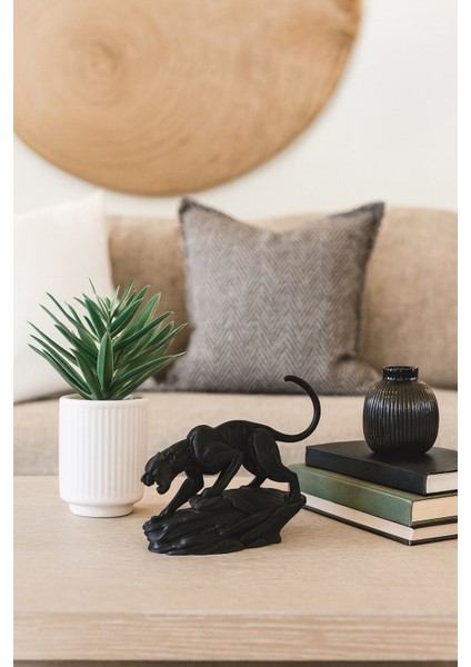 Siyah Panter Figürü Dekoratif Obje Hediye Seçeneği Masa Süsü Modern Ev Dekorasyonu Panter Biblo fiyatları