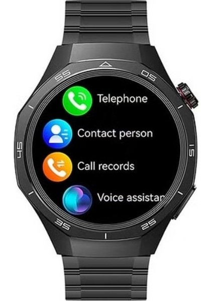 Haino Teko Amoled Ekran Su Geçirmez 3 Kordonlu Akıllı Saat Erkek Siyah TEKO25