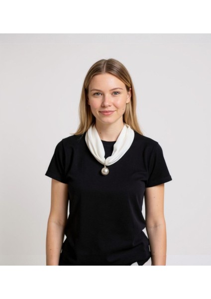 Inci Detaylı Şık Tasarım Kumaş Fular Kolye modelleri