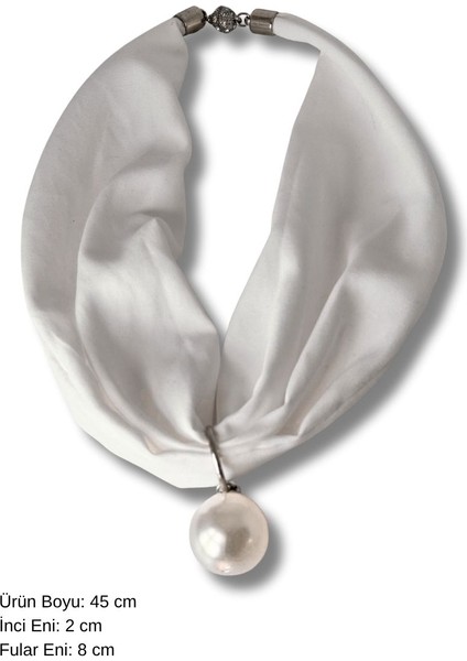 Inci Detaylı Şık Tasarım Kumaş Fular Kolye fırsatları